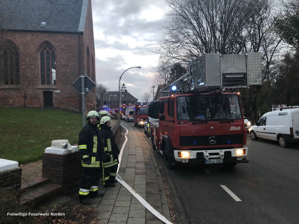 Gebäudebrand in Hage, 30.11.2018