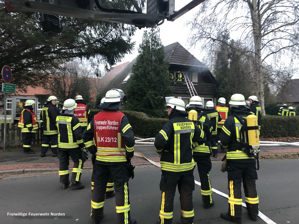 Gebäudebrand in Hage, 30.11.2018