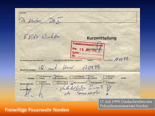 Das Norder Feuerwehrarchiv