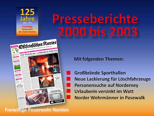 Presseberichte 2000 - 2003
