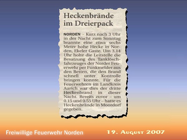 Presseberichte 2007