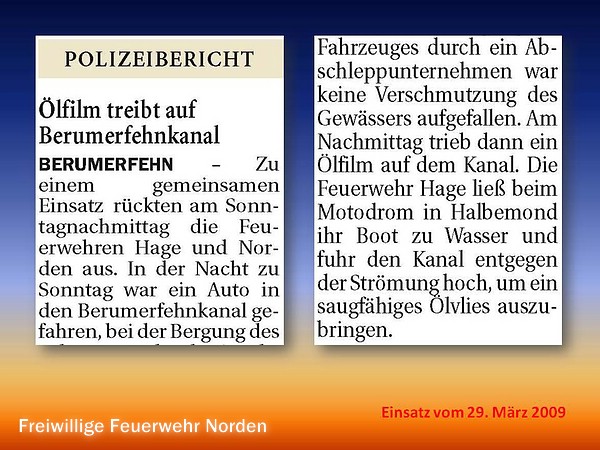 Presseberichte 2009