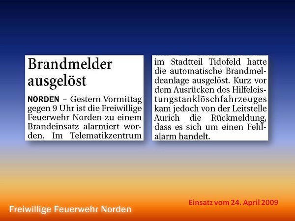 Presseberichte 2009