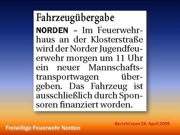 Presseberichte 2009