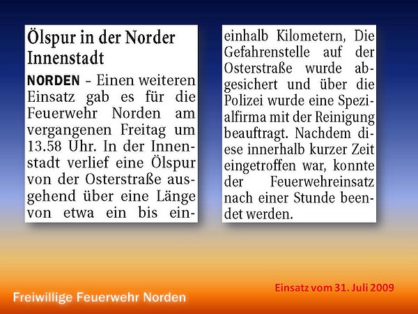 Presseberichte 2009