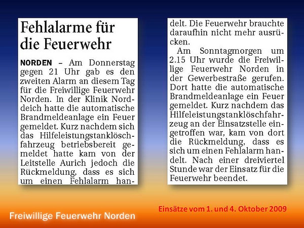 Presseberichte 2009