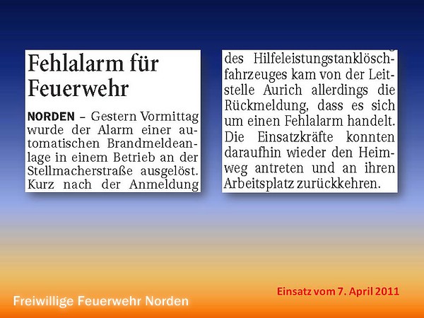 Presseberichte 2011