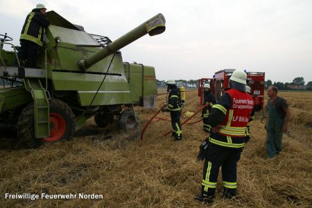 Mähdrescherbrand, 22.08.2013