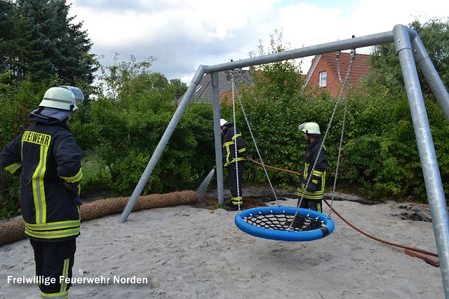 Kleinbrand auf Grundschulgelände, 09.10.2014