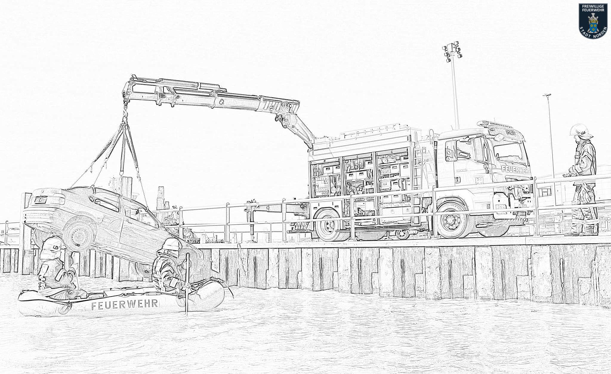 Autokran Zum Ausmalen