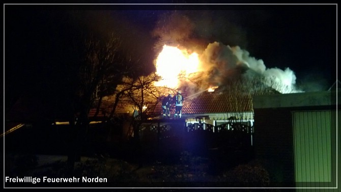 Gebäudebrand Hage, 23.12.2012