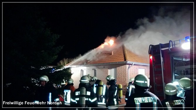 Gebäudebrand Hage, 23.12.2012