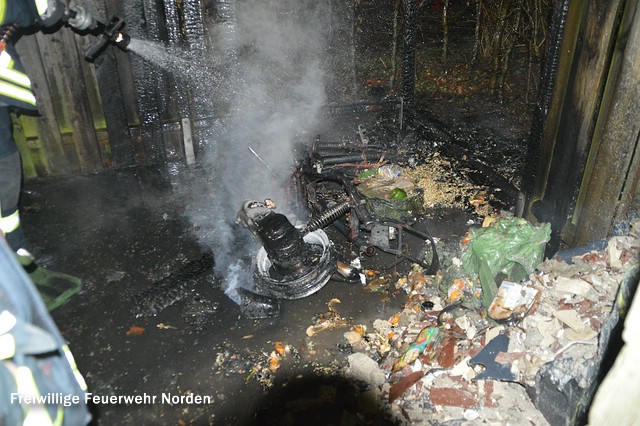 Brennender Müllverschlag, 25.12.2015