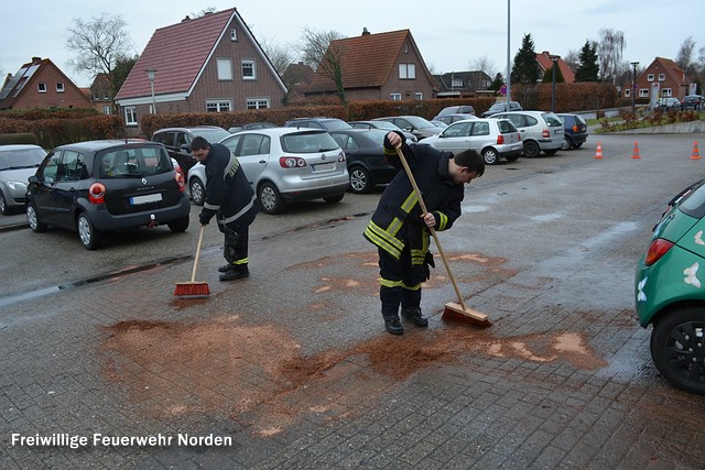 Ölverschmutzung auf Parkplatz, 10.02.2014